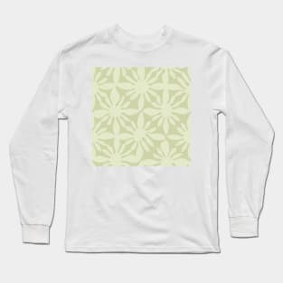 Matisse Flower Cutout Pattern - Light Green Long Sleeve T-Shirt